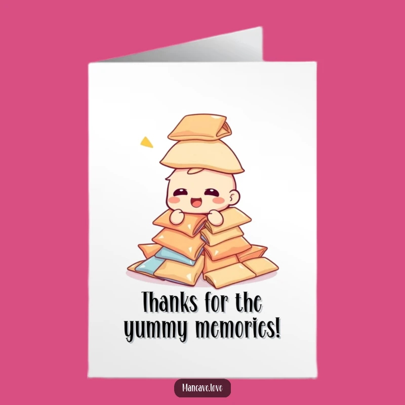 Free Printable Thank You Snack Card - Funny Downloadable Gratitude Gift