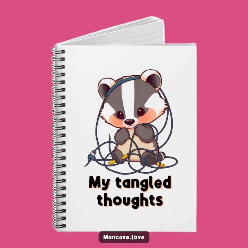 Funny Badger Wire Mess Notebook: Curious Design, Perfect Humorous Gift