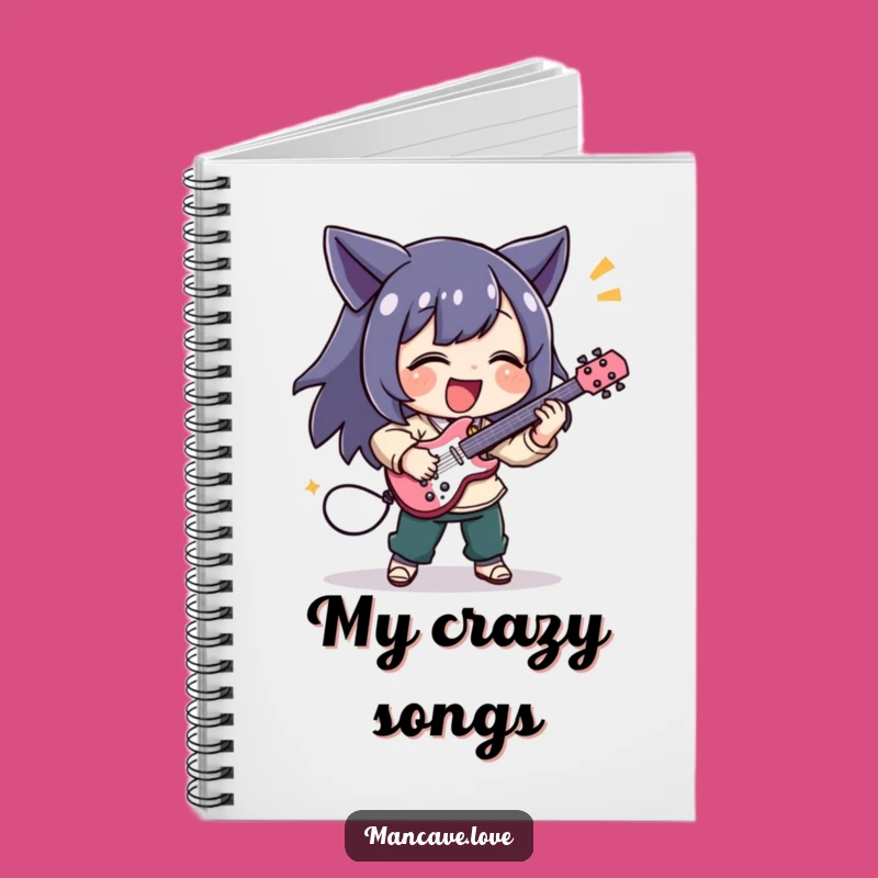 Funny Journal - Air Guitar Character Music Idea Notebook Gift