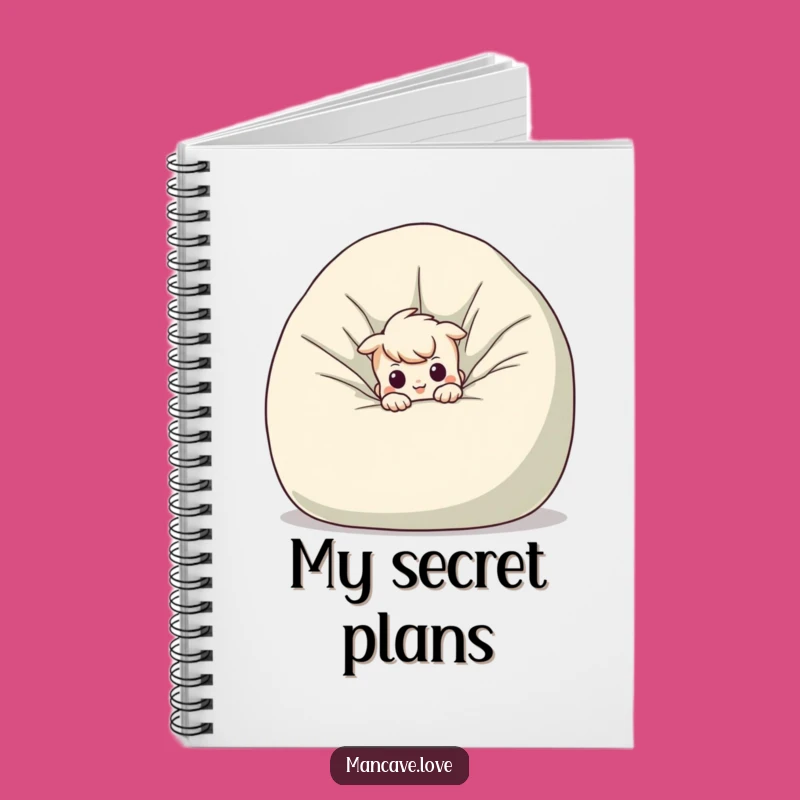 Funny Mischievous Character Beanbag Notebook: Jot Down Secrets Gift