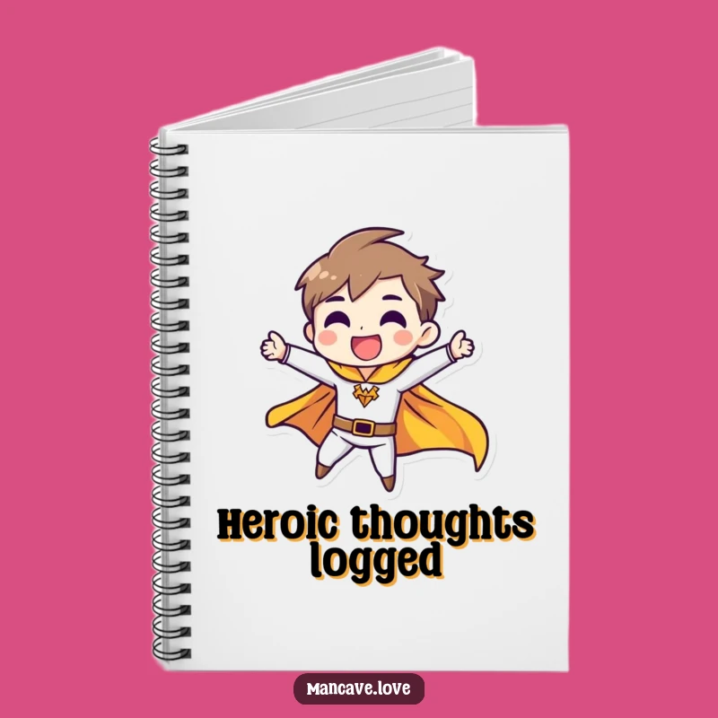 Funny Heroic Pose Notebook: Fluttering Cape Journal, Perfect Gift for Dreamers