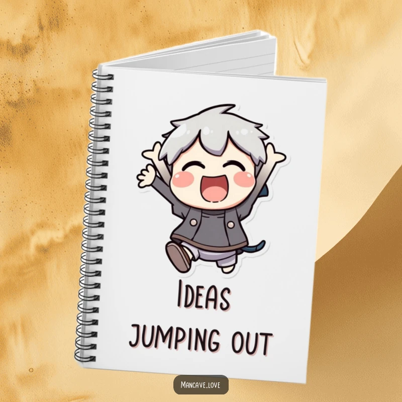 Funny Notebook: A character filled with excitement, jumping, encouraging creative thoughts and notes, a wonderful funny gift.