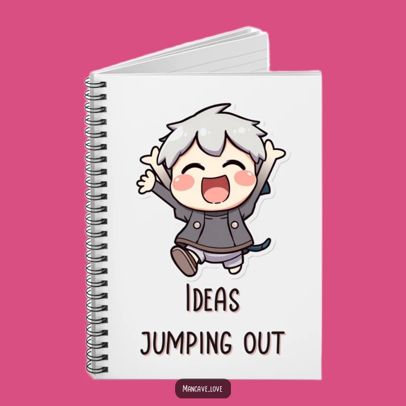 Funny Notebook: Jot Down Ideas with an Excited Jumping Character