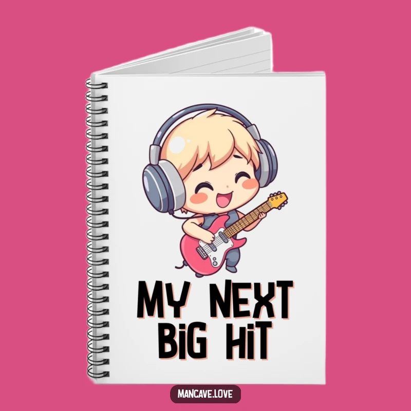 Funny Music Journal - Air Guitar Character Notebook for Ideas, Great Funny Gift