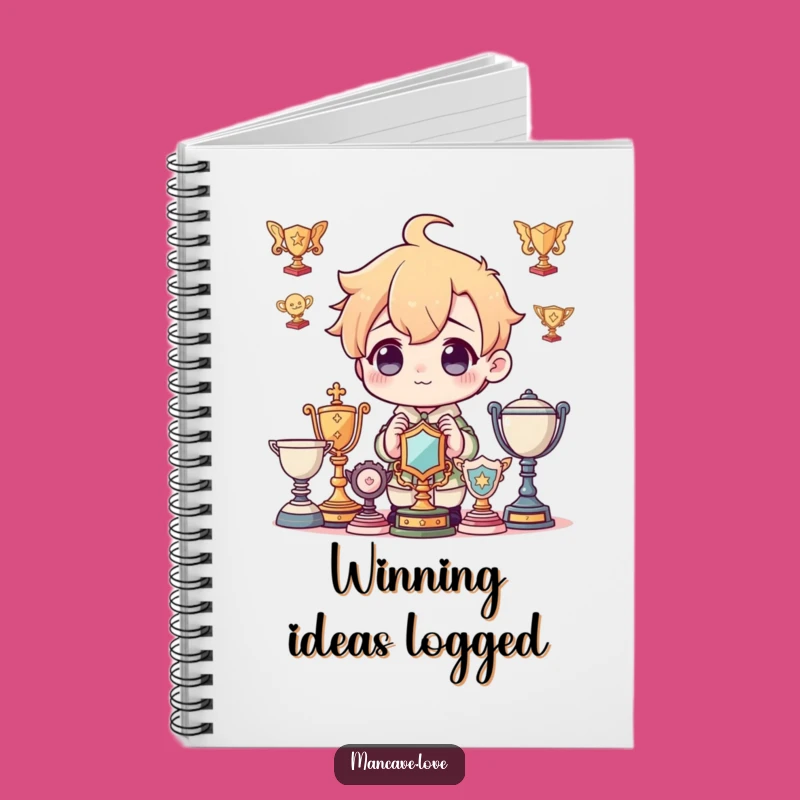 Funny Notebook: Jot Down Victories with Trophy Character