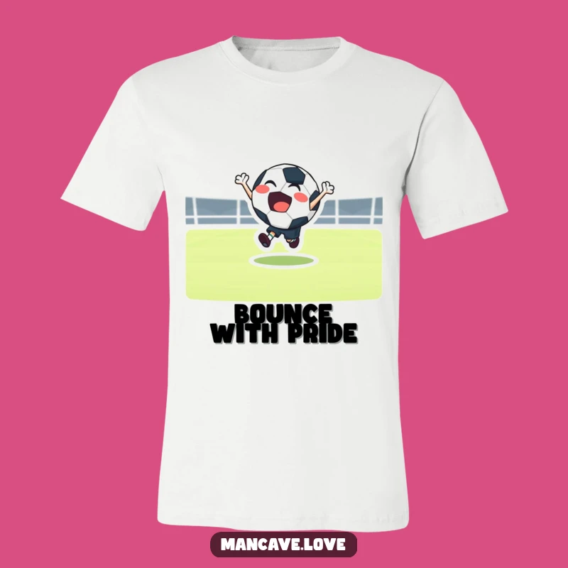 Funny Football Bounce T-Shirt: Energetic Character Fun, Great Gift