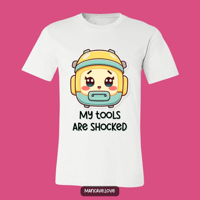Funny Surprised Toolbox T-Shirt: Shocked Mini Tool Container Tee Gift