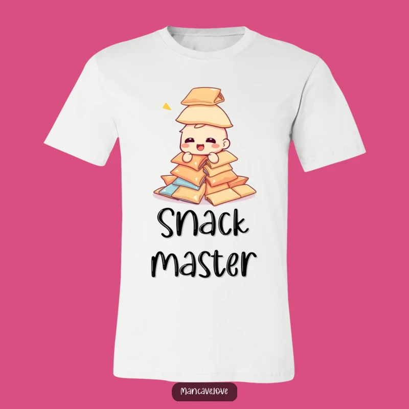 Funny Snack Tower T-Shirt: Giggling Character Tee Gift