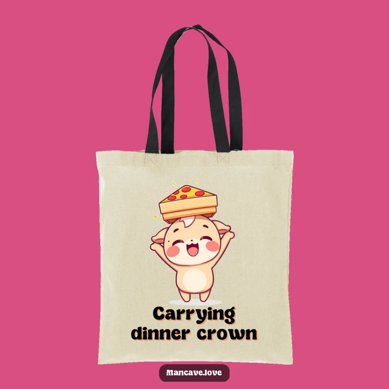 Funny Pizza Delivery Tote Bag - Carry Your Pies with This Balancing Design