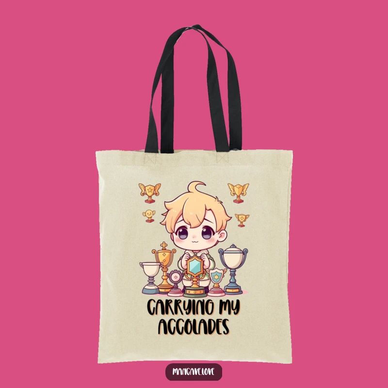 Funny Tote Bag: Carry Your Ambitions with Trophy Character