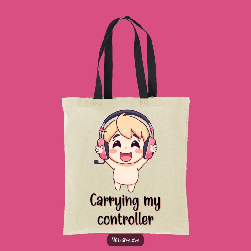 Funny Gaming Headset Tote Bag: Gamer Style, Great Gift