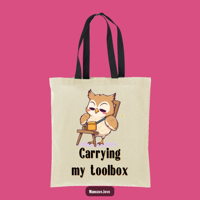 Funny Owl Tote Bag: Chic Accessory with a Cute Owl Tool Belt, Perfect Humorous Gift for Shoppers