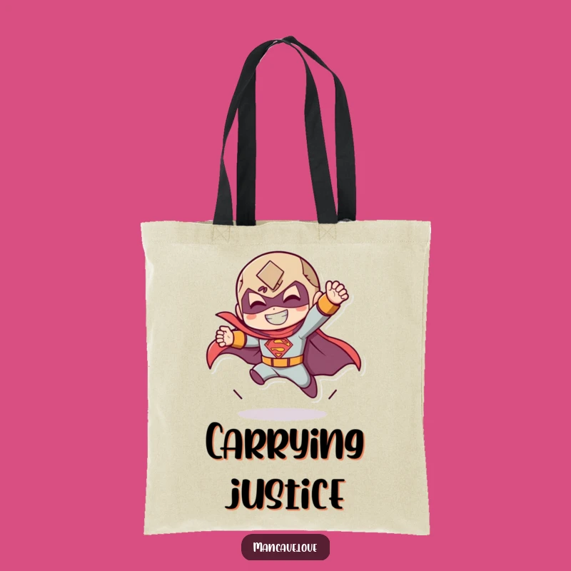 Funny Superhero Tote Bag - Landing Character Adventure Gift