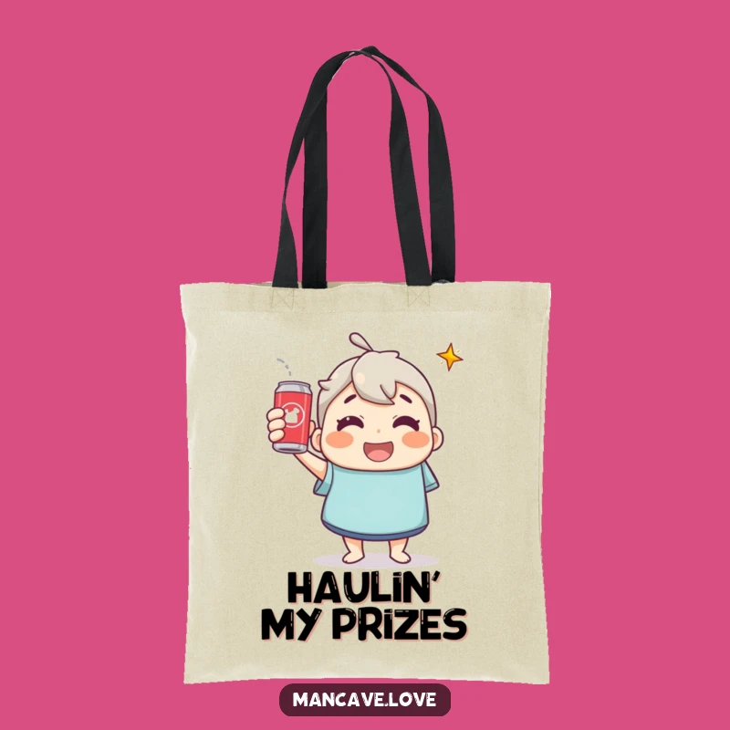 Funny Party Tote Bag - Cheerful Toasting Character, Carry Your Celebration